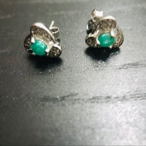🇨🇴Emerald Sterling Sliver  Earrings